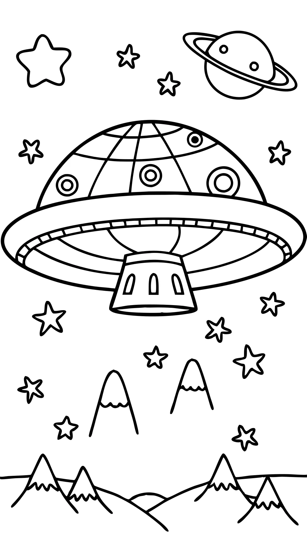 ufo coloring page